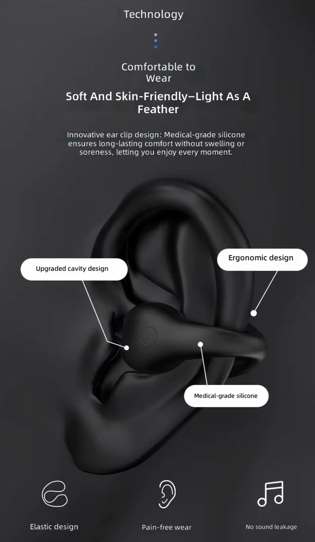 Minibeats New Wireless Ear Clip Earbuds